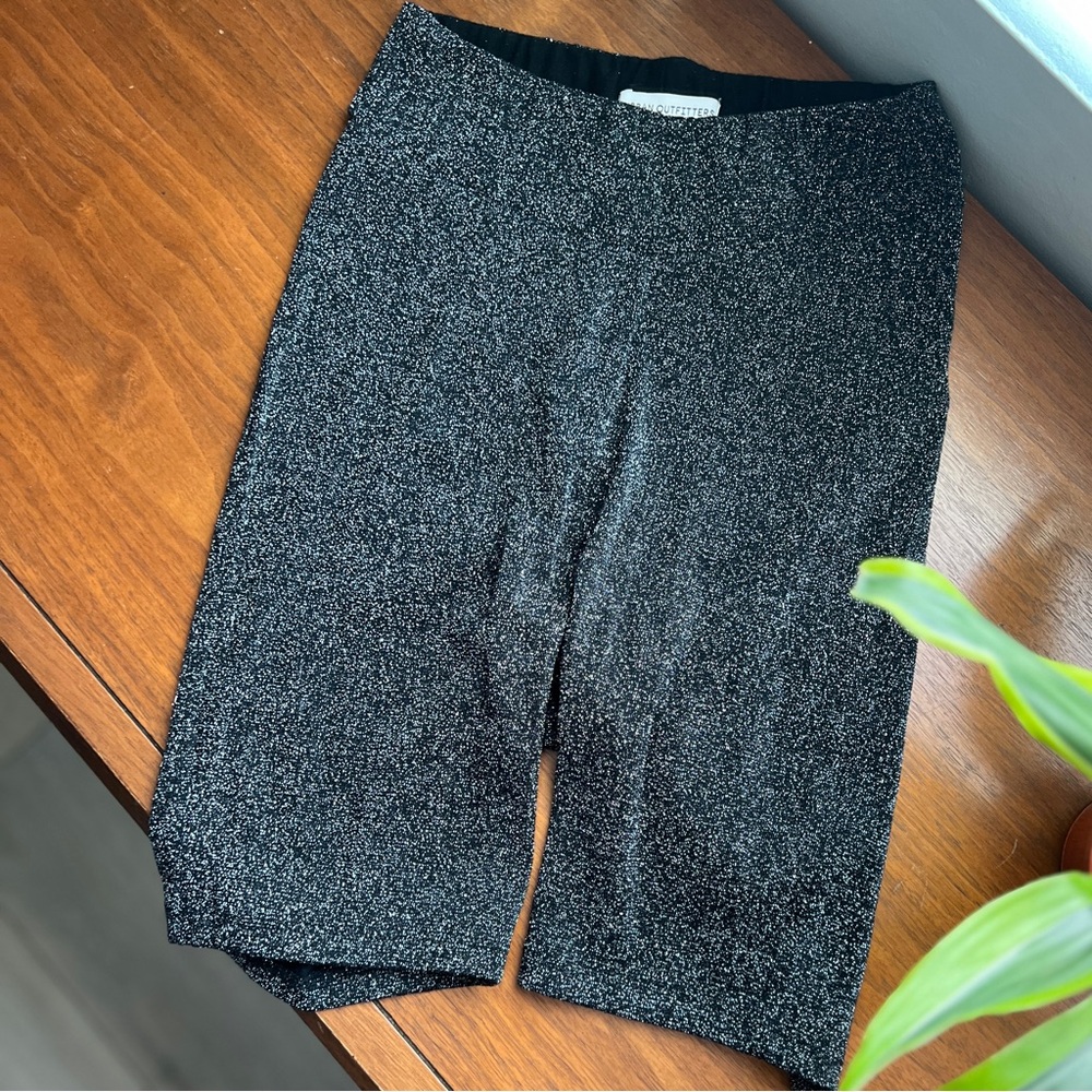 URBAN OUTFITTERS Black Glitter Biker Shorts